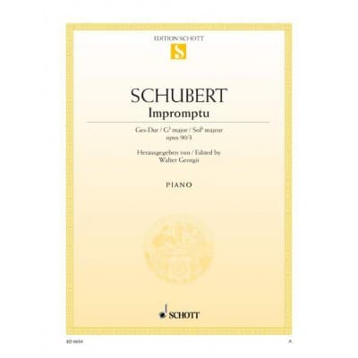 SCHUBERT FRANZ - IMPROMPTU OP. 90 D 899 - PIANO