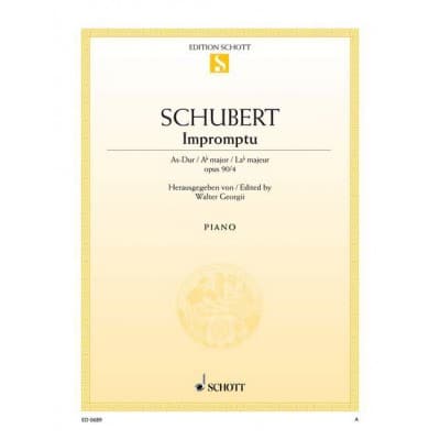 SCHUBERT FRANZ - IMPROMPTU OP. 90 D 899 - PIANO
