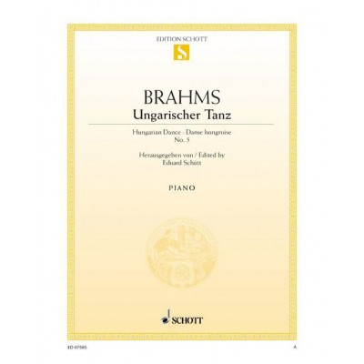 BRAHMS JOHANNES - HUNGARIAN DANCE NO. 5 - PIANO