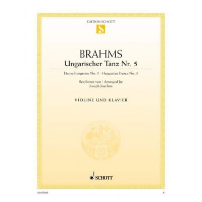 BRAHMS - DANSE HONGROISE NO. 5 - VIOLON ET PIANO