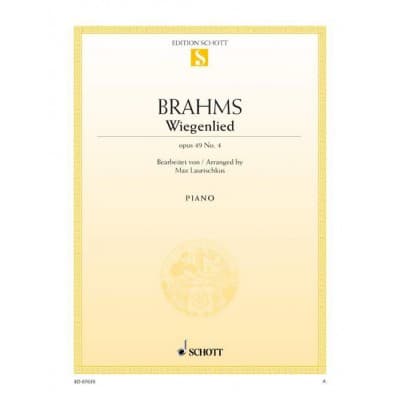 SCHOTT BRAHMS JOHANNES - WIEGENLIED F MAJOR OP. 49/4 - PIANO