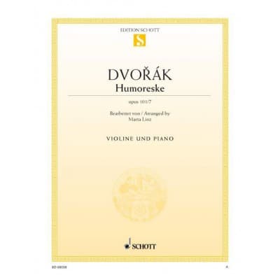 DVORÁK - HUMORESQUE OP. 101/7 - VIOLON ET PIANO