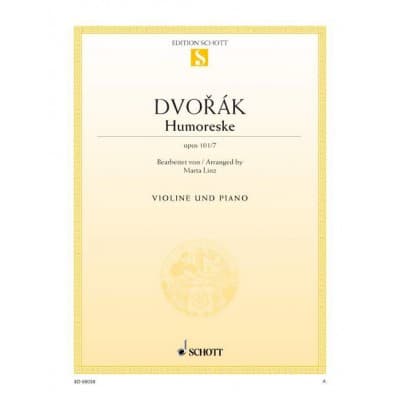 DVORAK ANTONIN - HUMORESKE OP. 101/7 - VIOLIN AND PIANO