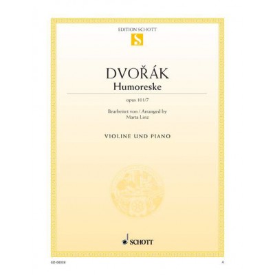 DVORAK ANTONIN - HUMORESKE OP. 101/7 - VIOLIN AND PIANO