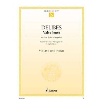 DELIBES - VALSE LENTE - VIOLON ET PIANO