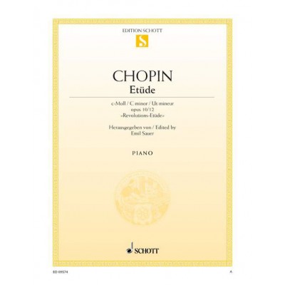 SCHOTT CHOPIN - ETUDE UT MINEUR OP. 10/12 - PIANO