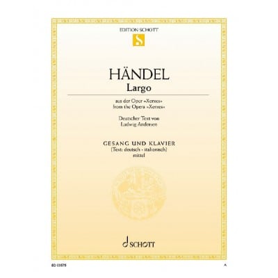 HÄNDEL - LARGO - MEDIUM VOICE ET PIANO