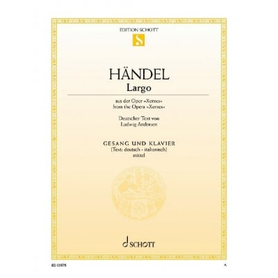 HAENDEL G.F. - LARGO - MEDIUM VOICE AND PIANO