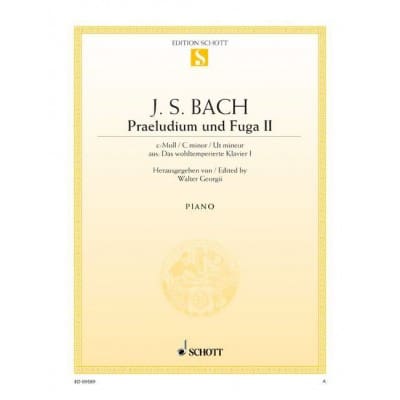 BACH J.S. - PRAELUDIUM II AND FUGA II C MINOR BWV 847 - PIANO
