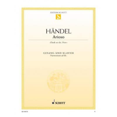 HAENDEL G.F. - DANK SEI DIR, HERR - MEDIUM VOICE AND PIANO, HARMONIUM AD LIB.