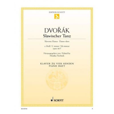 DVORÁK - DANSE SLAVE N° 7 EN UT MINEUR OP. 46/7 - PIANO (4 HETS)