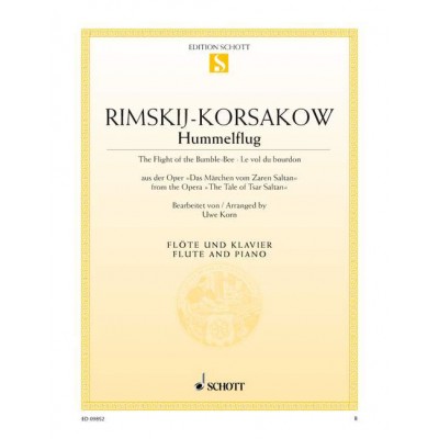 RIMSKY-KORSAKOV NIKOLAI - THE FLIGHT OF THE BUMBLE-BEE - FLUTE AND PIANO