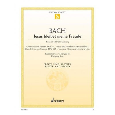 BACH J.S. - JESU, JOY OF MAN'S DESIRING BWV 147 - FLUTE AND PIANO