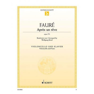 FAURE G. - APRS UN RVE OP. 7/1 - VIOLONCELLE