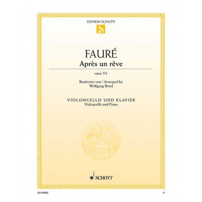 FAURE G. - APRS UN RVE OP. 7/1 - VIOLONCELLE