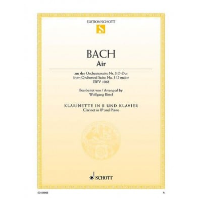 BACH - AIR BWV 1068 - CLARINETTE IN BB ET PIANO