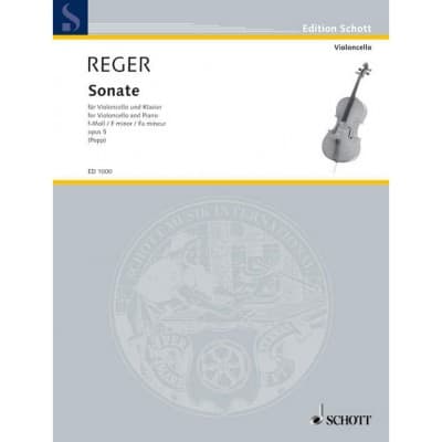 REGER MAX - SONATA F MINOR OP. 5 - CELLO AND PIANO