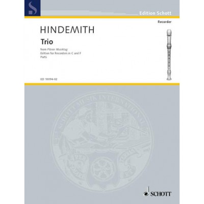 HINDEMITH P. - PLOENER MUSIKTAG - 3 RECORDERS (SAA OR SAT) - PARTIES