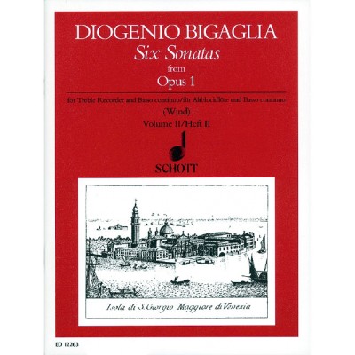 Bigaglia D. - 6 Sonatas Op.1 Vol.2 - Treble Recorder And Basso Continuo