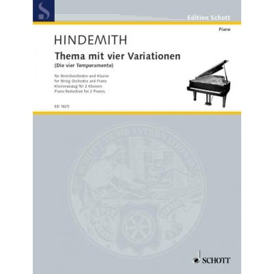 HINDEMITH PAUL - THEME WITH FOUR VARIATIONS - STRING ORCHESTRA AND PIANO