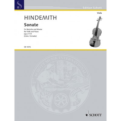 HINDEMITH - ALTO SONATA IN F OP. 11/4 - ALTO ET PIANO
