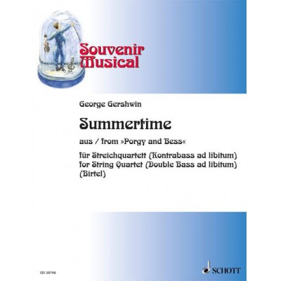 SCHOTT GERSHWIN GEORGE - SUMMERTIME - STRING QUARTET