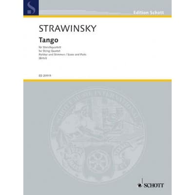 SCHOTT STRAVINSKY IGOR - TANGO - STRING QUARTET