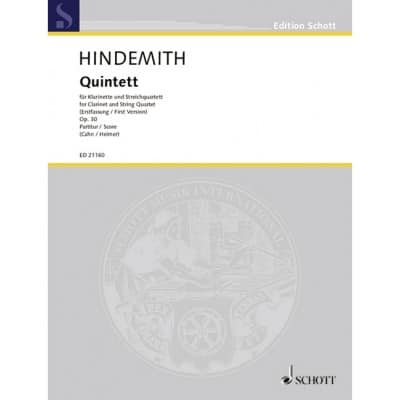 HINDEMITH P. - QUINTETTE OP.30 (PREMIERE VERSION)