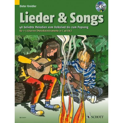 SCHOTT LIEDER & SONGS - 1-3 GUITARES (MELODY INSTRUMENTS IN C AD LIBITUM)