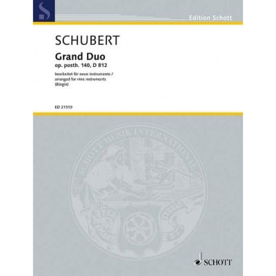 SCHUBERT F. - GRAND DUO OP. POST. 140 D 812 - MUSIQUE DE CHAMBRE