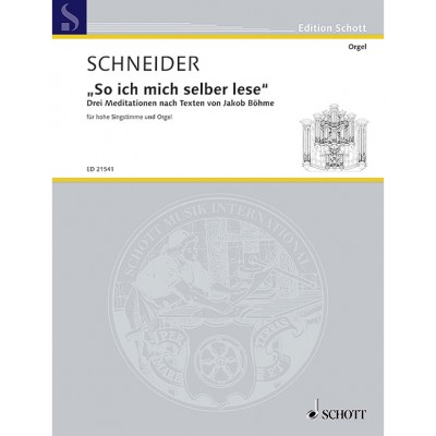  Schneider E. - So Ich Mich Selber Lese - Chorale