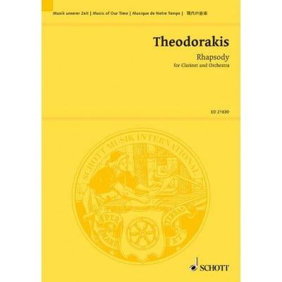 SCHOTT THEODORAKIS M. - RHAPSODY - CLARINETTE
