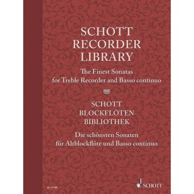 SCHOTT SCHOTT RECORDER LIBRARY - ALTO RECORDER & BASSO CONTINUO