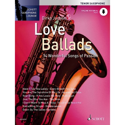 JUCHEM DIRKO - LOVE BALLADS - TENOR SAXOPHONE AND PIANO + ONLINE AUDIO