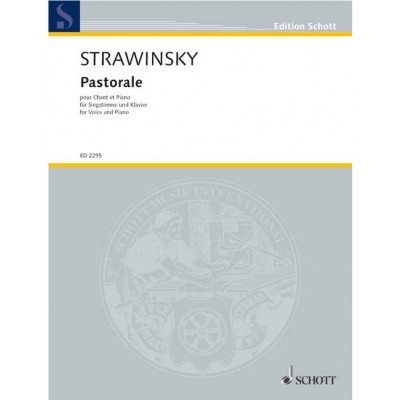 STRAVINSKY - PASTORALE - SOPRANO ET PIANO