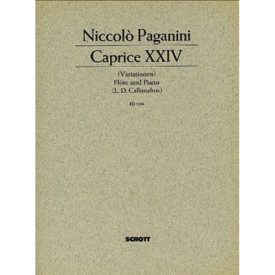 PAGANINI NICCOLO - CAPRICE XXIV - FLUTE AND PIANO