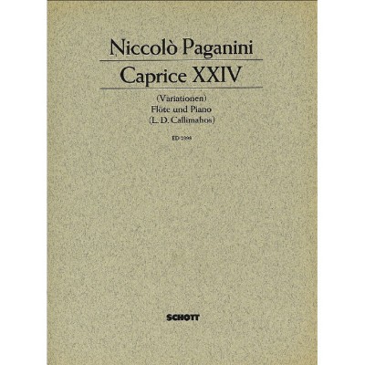 PAGANINI - CAPRICE NO. 24 - FLUTE ET PIANO