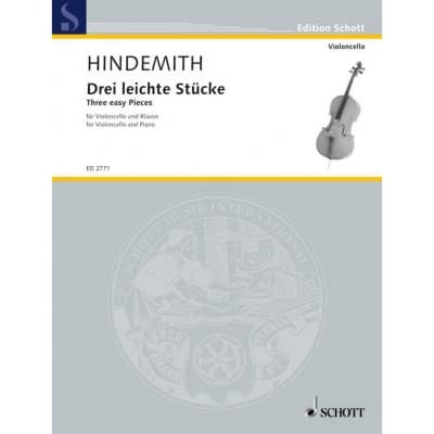 HINDEMITH - TROIS MORCEAUX FACILES - VIOLONCELLE ET PIANO