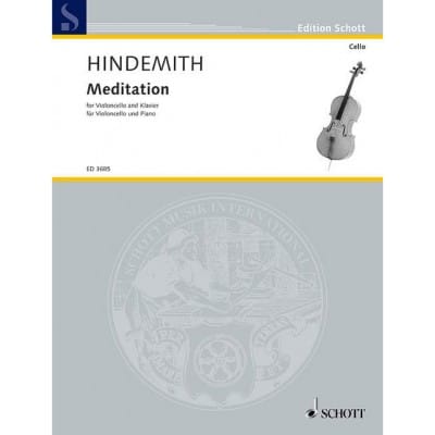 HINDEMITH PAUL - MEDITATION - CELLO AND PIANO