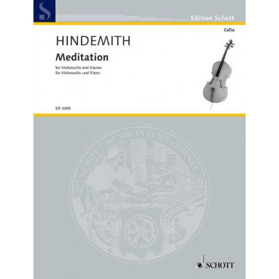 SCHOTT Hindemith - Meditation - Violoncelle et Piano