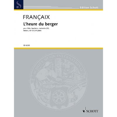 FRANÇAIX - L'HEURE DU BERGER - FLUTE, HAUTBOIS, CLARINETTE, BASSOON, HOUN ET PIANO