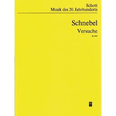  Schnebel Dieter - Versuche I-iv - Study Score