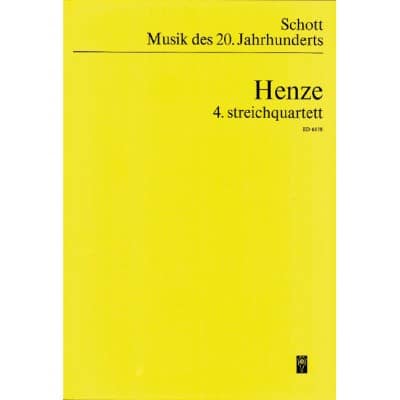 HENZE HANS WERNER - 4. STRING QUARTET - STRING QUARTET