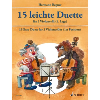 REGNER HERMANN - 15 EASY DUETS - 2 CELLOS