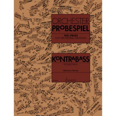 SCHOTT TEST PIECES FOR ORCHESTRAL AUDITIONS DOUBLE BASS - DOUBLE BASS
