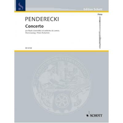 PENDERECKI KRZYSZTOF - CONCERTO - FLUTE AND CHAMBER ORCHESTRA