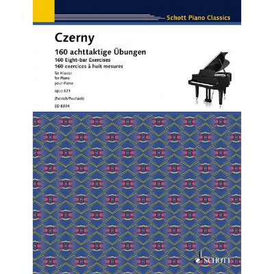 CZERNY CARL - 160 EIGHT-BAR EXERCISES OP. 821 - PIANO