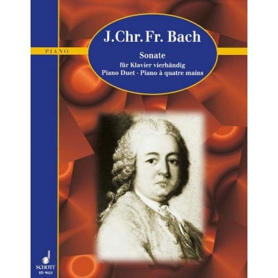 BACH JOHANN CHRISTOPH FRIEDRICH - SONATA A MAJOR - PIANO 4-HAENDIG