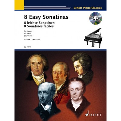SCHOTT EIGHT EASY SONATINAS + CD - PIANO