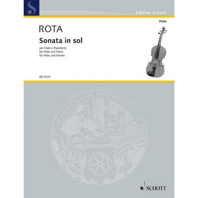 SCHOTT Rota - Sonata In Sol - Alto et Piano